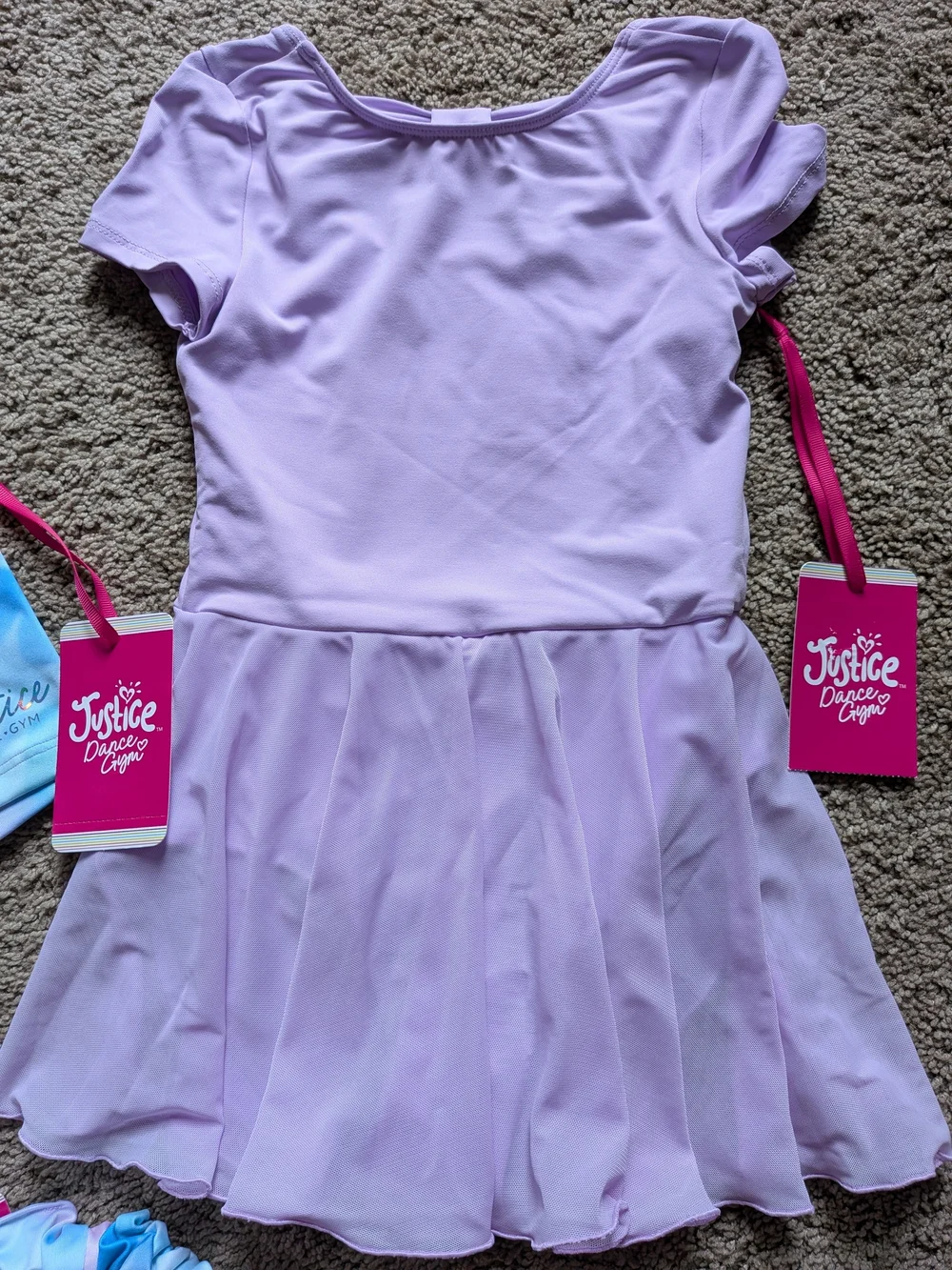Justice Dance Lavender & Pastel Tie-Dye Girls' Dancewear Set
